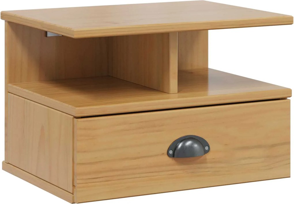 vidaXL Éjjeliszekrény fiókkal Méz barna 40 x 31 x 27 cm Tömör fenyőfa