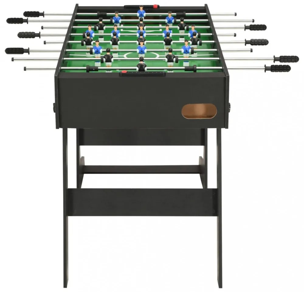 fekete összecsukható csocsóasztal 121 x 61 x 80 cm