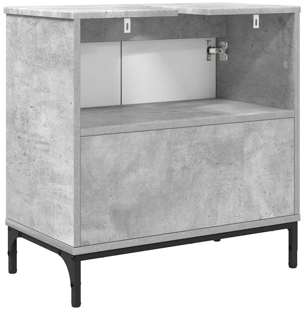 Fürdőszobai mosdószekrény Beton szürke 60.5 x 33.5 x 61 cm
