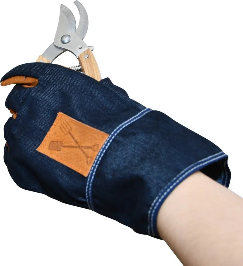 Denim kék-narancssárga kerti kesztyű - Esschert Design