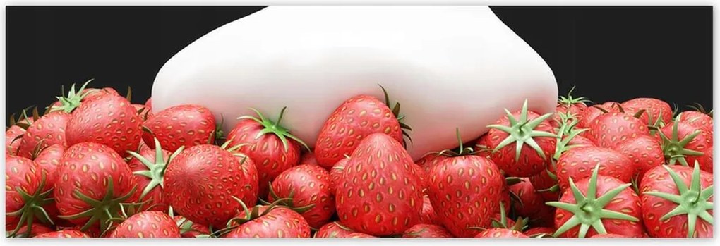 Poszterek 200x66 Eper tejjel 3D