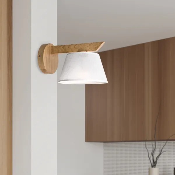 Brilagi - LED  Fali lámpa ANTHONY 1xE14/40W/230V tölgy/fehér