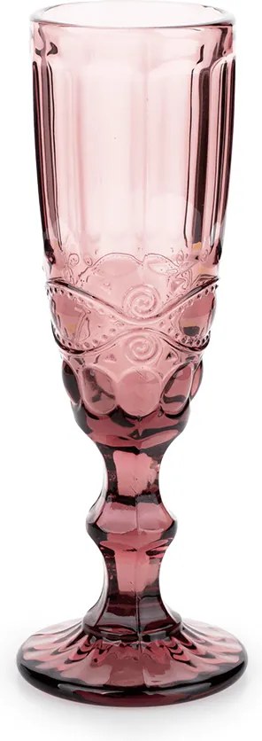 Pezsgőspohár készlet, 6db, 150 ml, rózsaszín, FREGATA TYP 4
