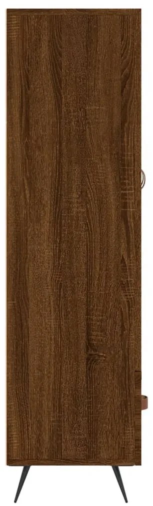 barna tölgyszínű szerelt fa magasszekrény 69,5 x 31 x 115 cm