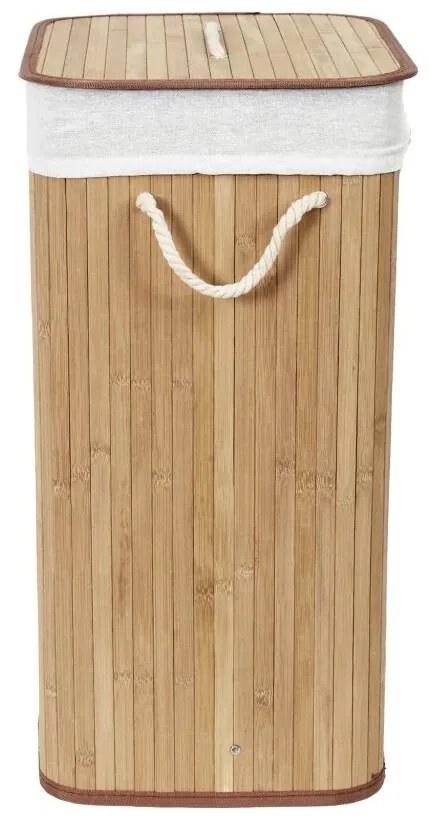 Compactor Bamboo szennyestartó kosár, szögletes,természetes