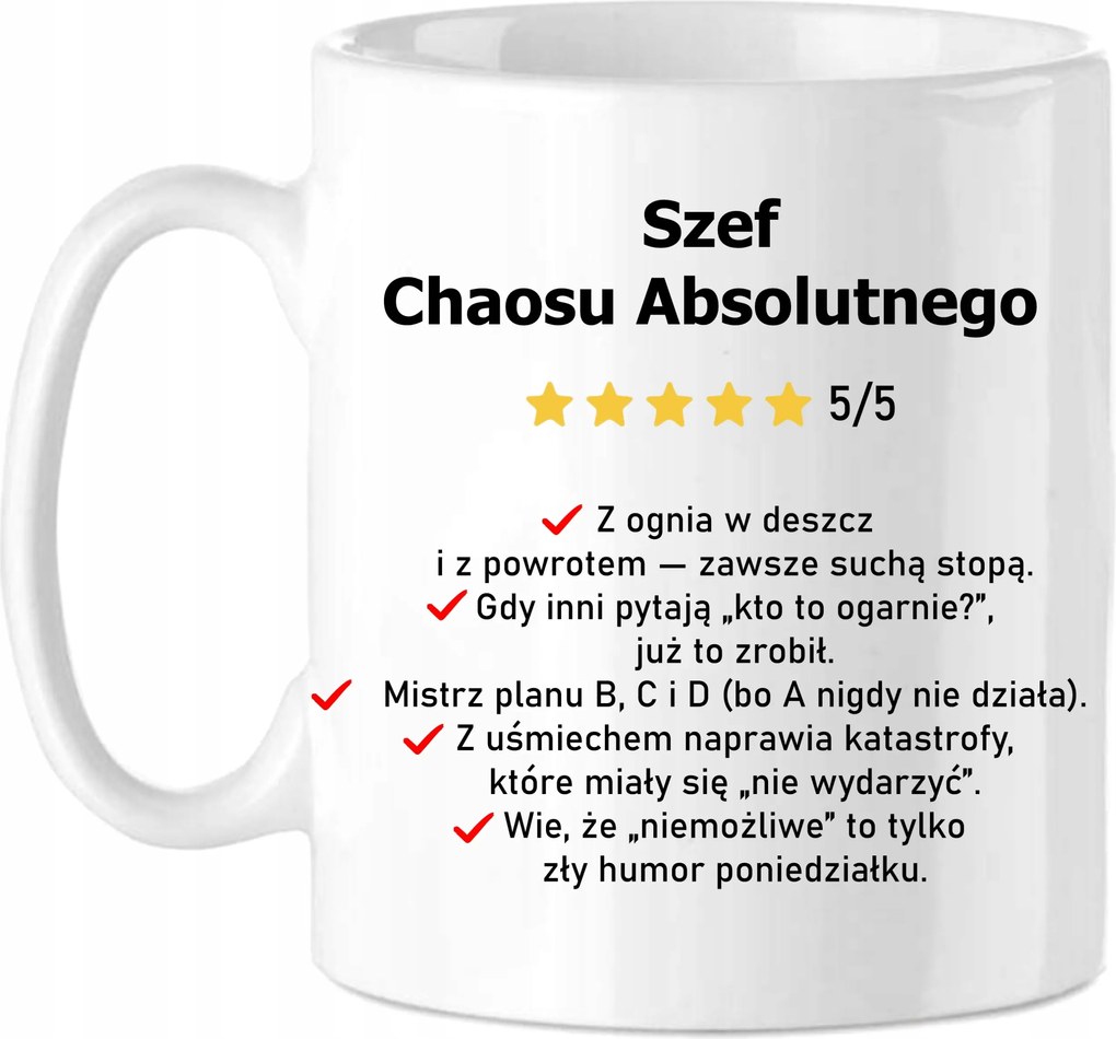 Bögre Káosz Főnök Abszolút Munka Vicces Főnök Vezető Kolléga Ajándék