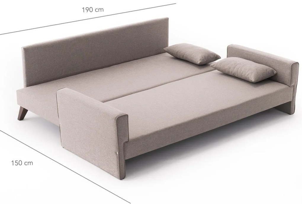 3 személyes kanapéágy Bella Sofa - Krém