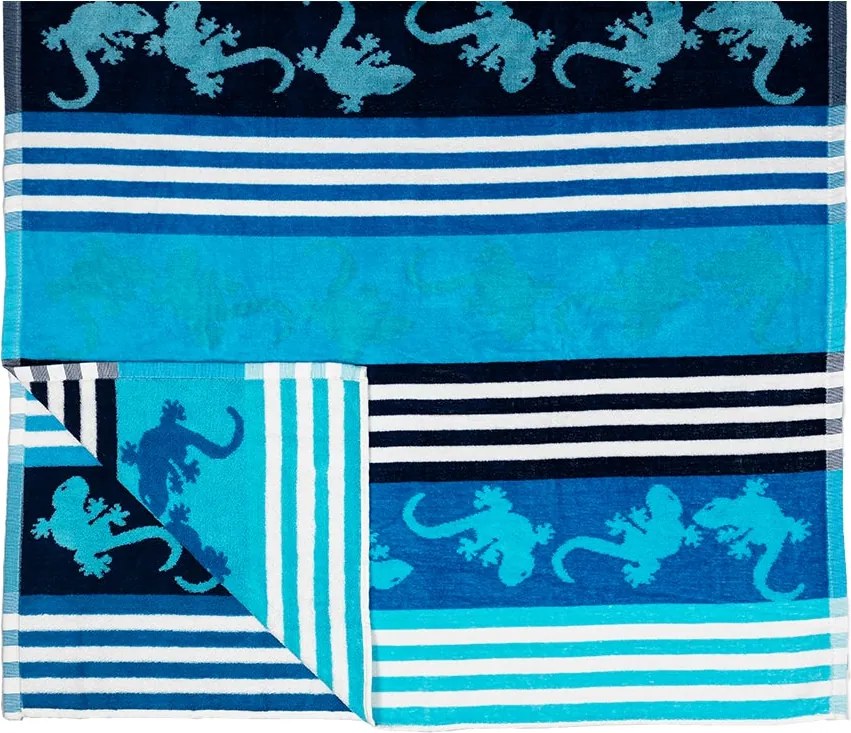 CRAZY GEKKO Strandtörölköző türkiz 165x90cm