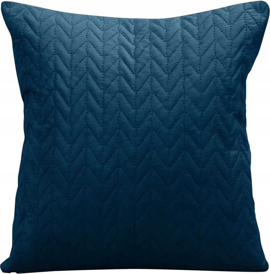 Dekoratív párnahuzat LUIZ4 40x40 Eurofirany sötétkék, halszálka mintás