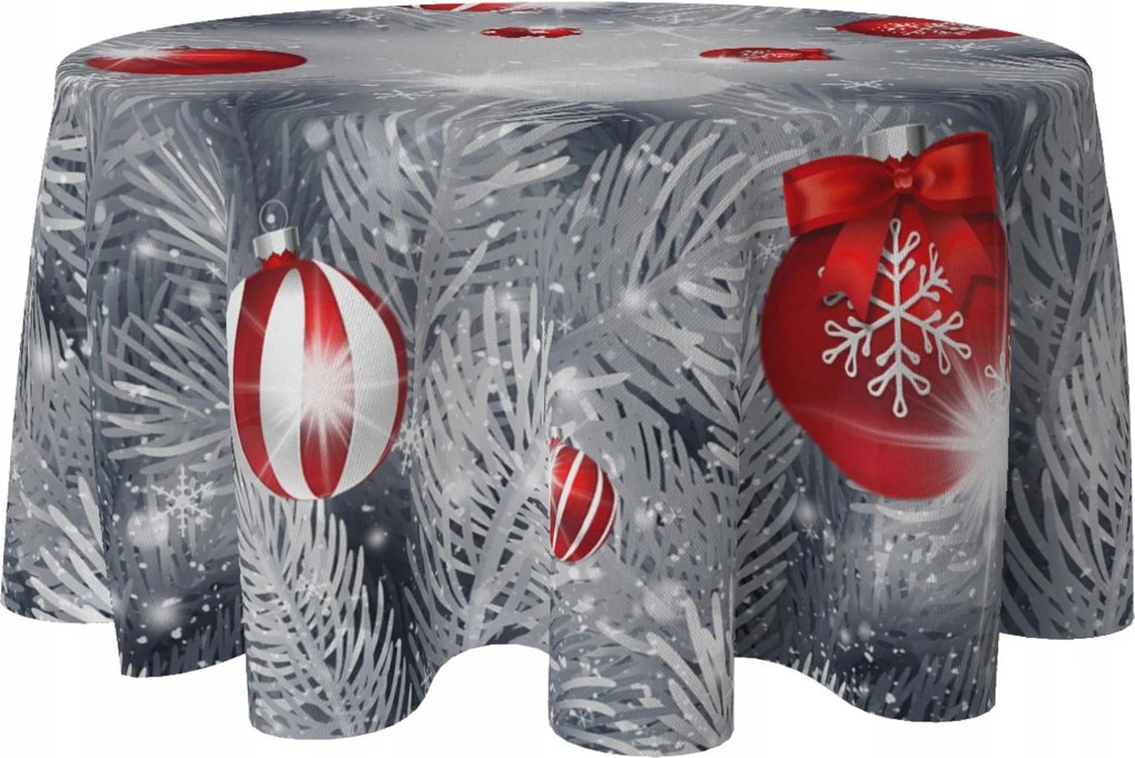 Abrosz Kerek Asztalra 150 CM Dekoratív Foltálló Karácsonyi Kör 167