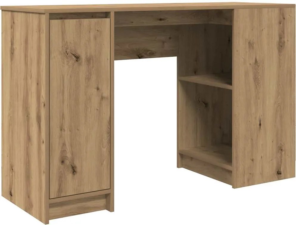 vidaXL kézműves tölgy színű szerelt fa íróasztal 120x42x76 cm