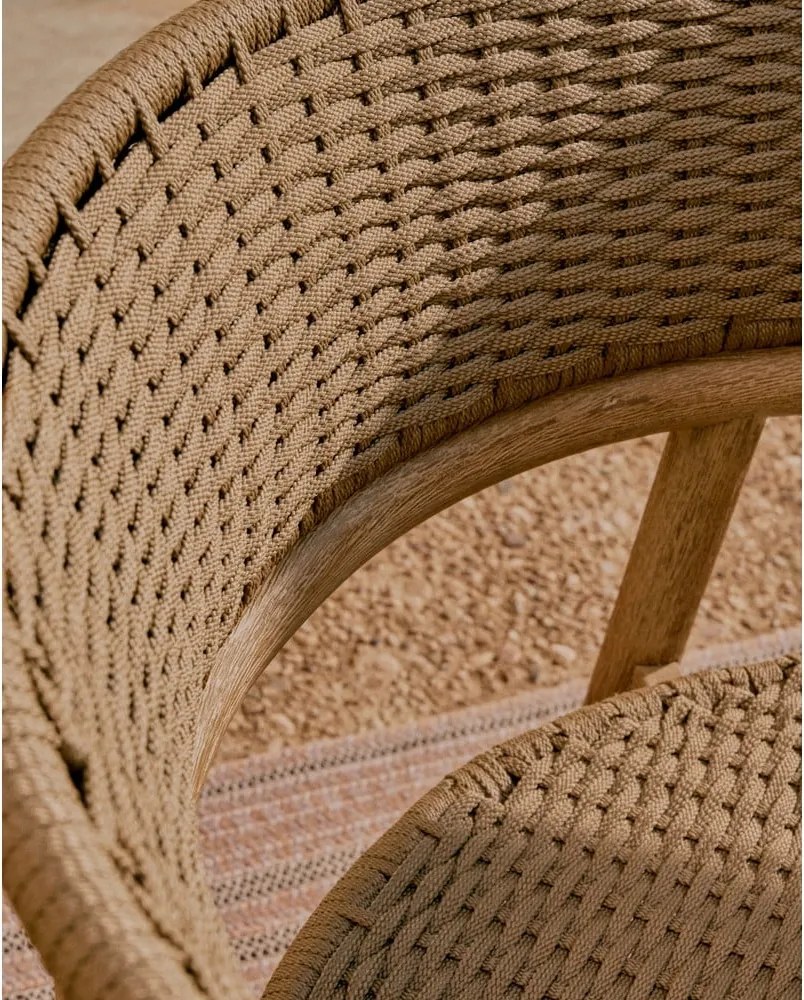 Natúr színű tömörfa kerti fotel Arinella – Kave Home