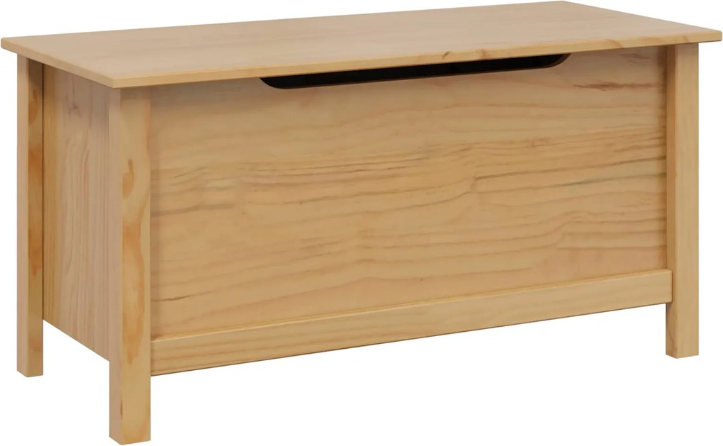 vidaXL Tároló Doboz tárolóval Méz barna 90 x 40 x 45 cm Tömör fenyőfa