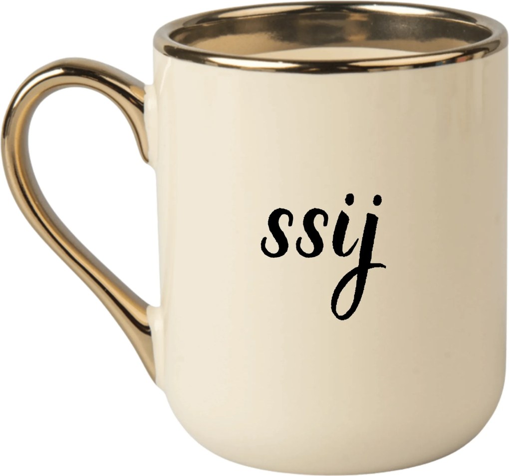 Bögre Elegáns Bézs Arany Rant Vicces Ajándék