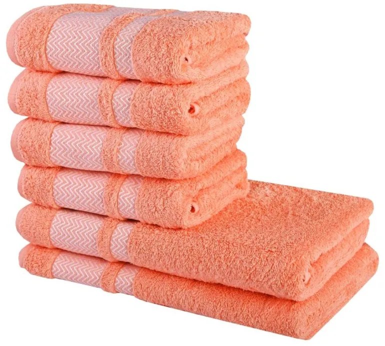 EMI Ates lazacszínű pamut törölköző és fürdőlepedő szett 6d