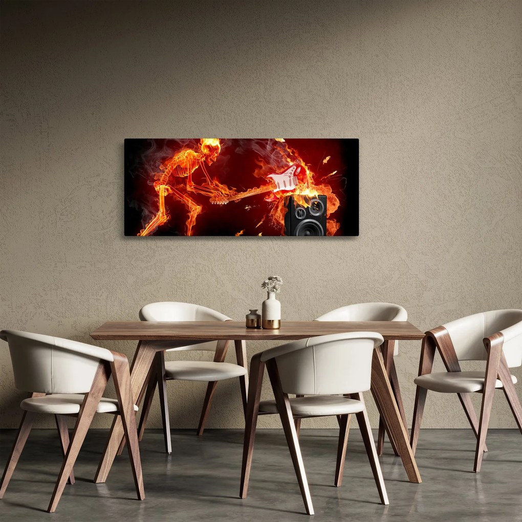 Kép - Zene a lángokban (120x50 cm)