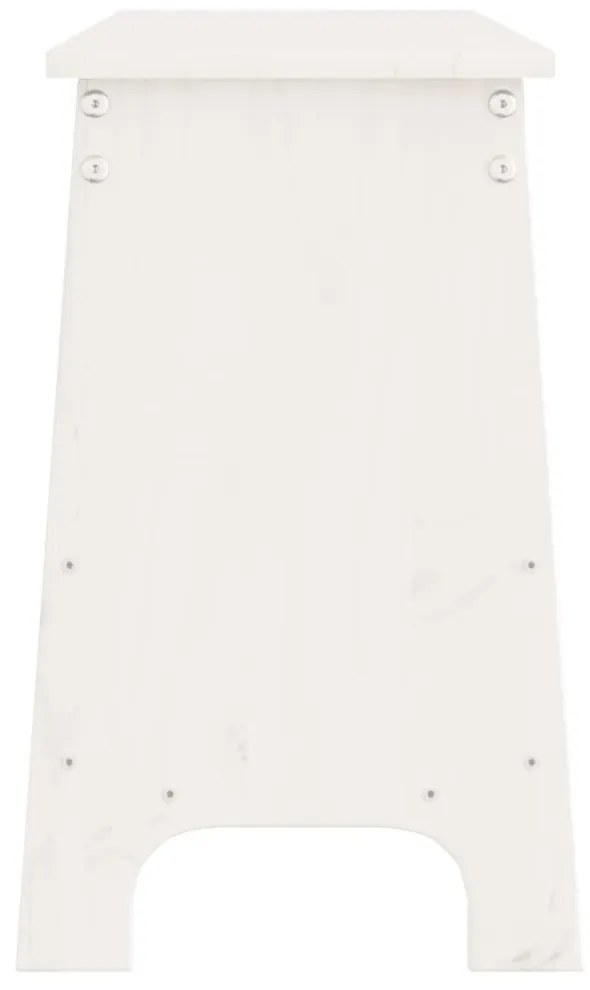 fehér tömör fenyőfa előszoba pad 160x28x45 cm