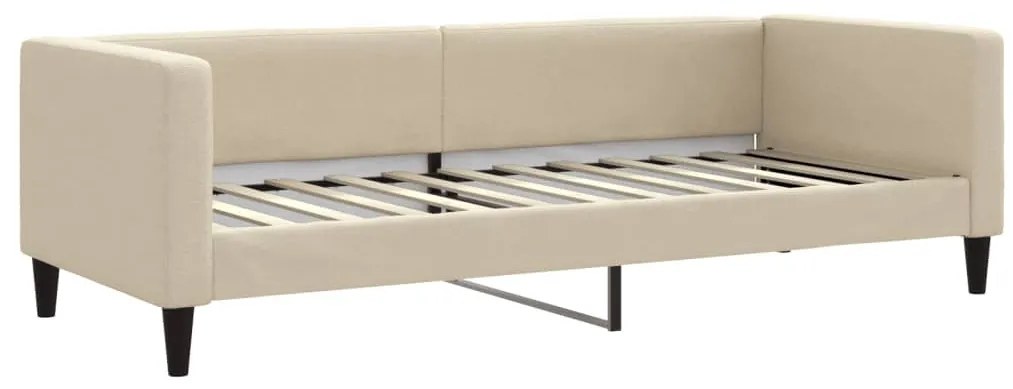 krémszínű szövet kanapéágy 80 x 200 cm