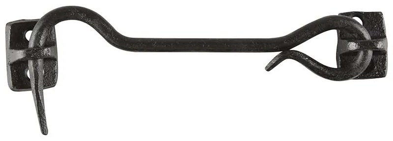 Öntöttvas ajtó és ablak beakasztó, fekete, 16,5 cm