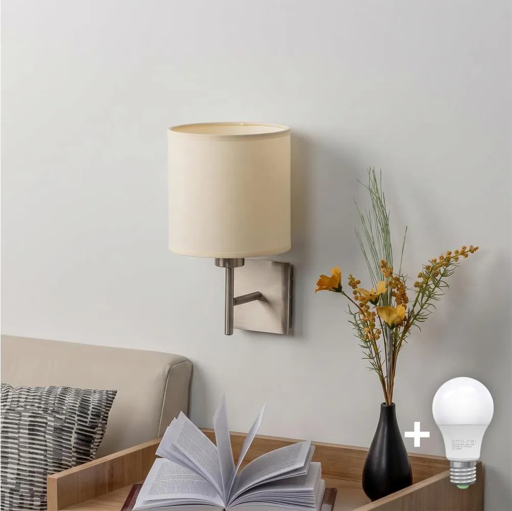 BRILAGI - LED fali lámpa NUBILA 1xE27/60W/230V matt króm/krémszínű