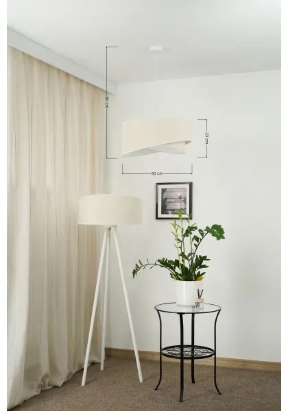 Brilagi - LED Csillár zsinóron LYRA 1xE27/15W/230V krémes/fehér