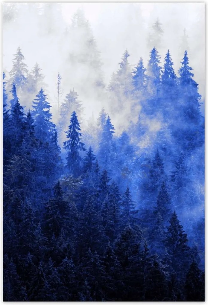 Poszterek 125x185 Kék táj Hegyek