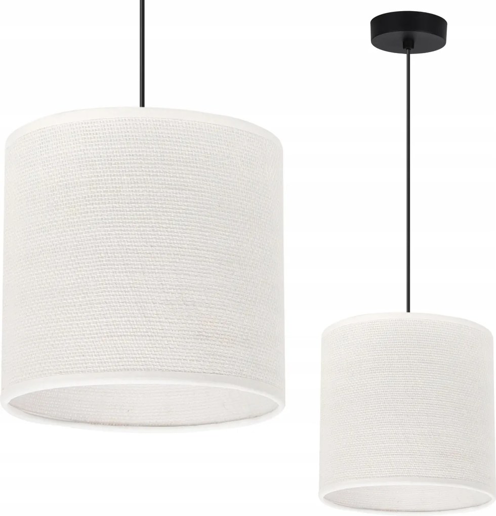 Mennyezeti Függőlámpa Fehér Boho Csillár Juta Lámpaernyővel A Konyhába E27