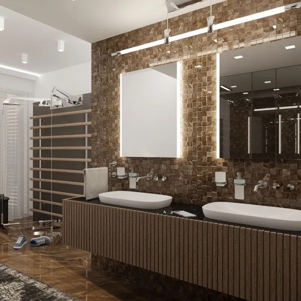 NIMCO ZP 11002 - LED háttérvilágítású fürdőszobai tükör 6500K 80x60 cm IP44