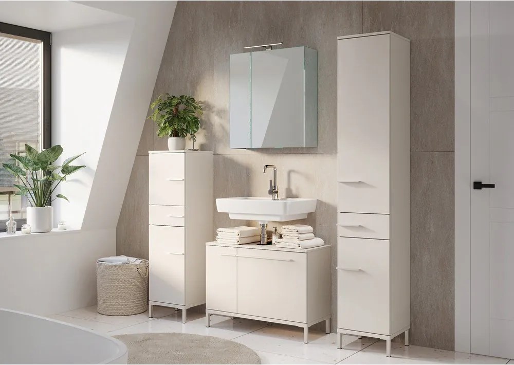 Szürke fürdőszoba szekrény 60x71 cm – Germania