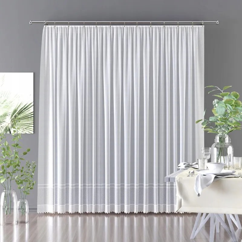 Jacquard függöny 180 cm magas Perlea 648234 fehér