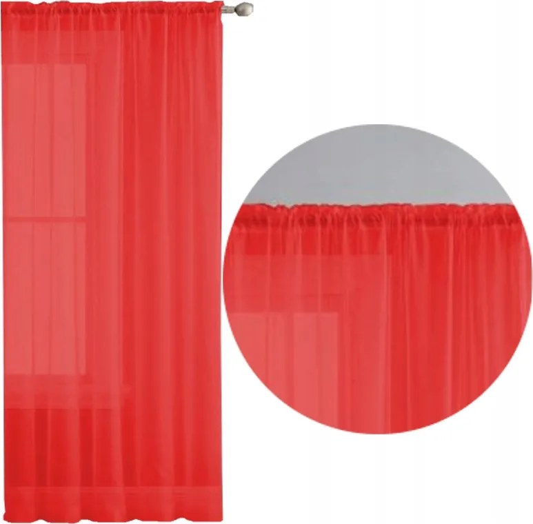 Fátyol Függöny Alagút fátyol függöny 145x245 piros