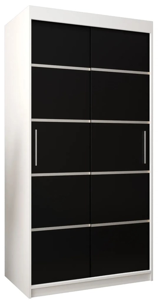 Ruhásszekrény 120 cm Verika 1 120 (fehér + fekete). 1063688
