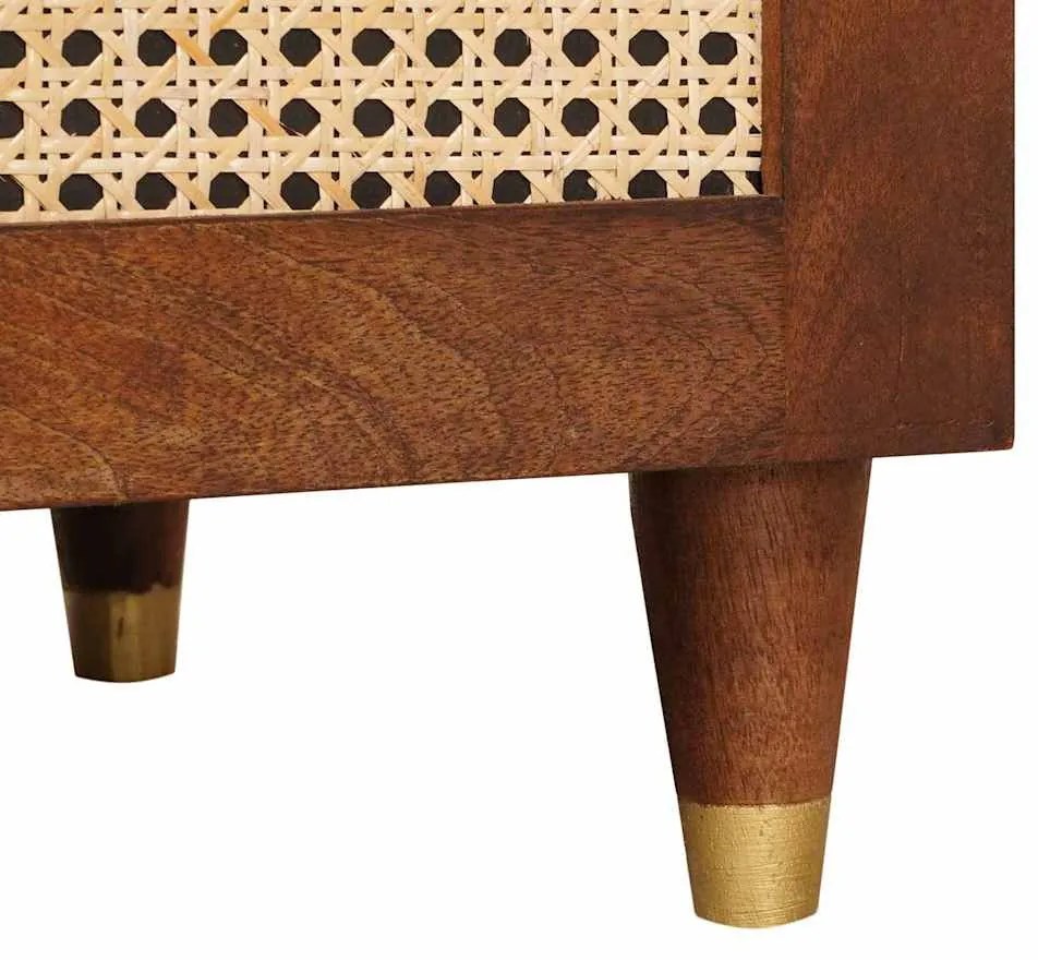 Dohányzóasztalok Barna 80 x 50 x 40 cm Kanna és tömör mango fa