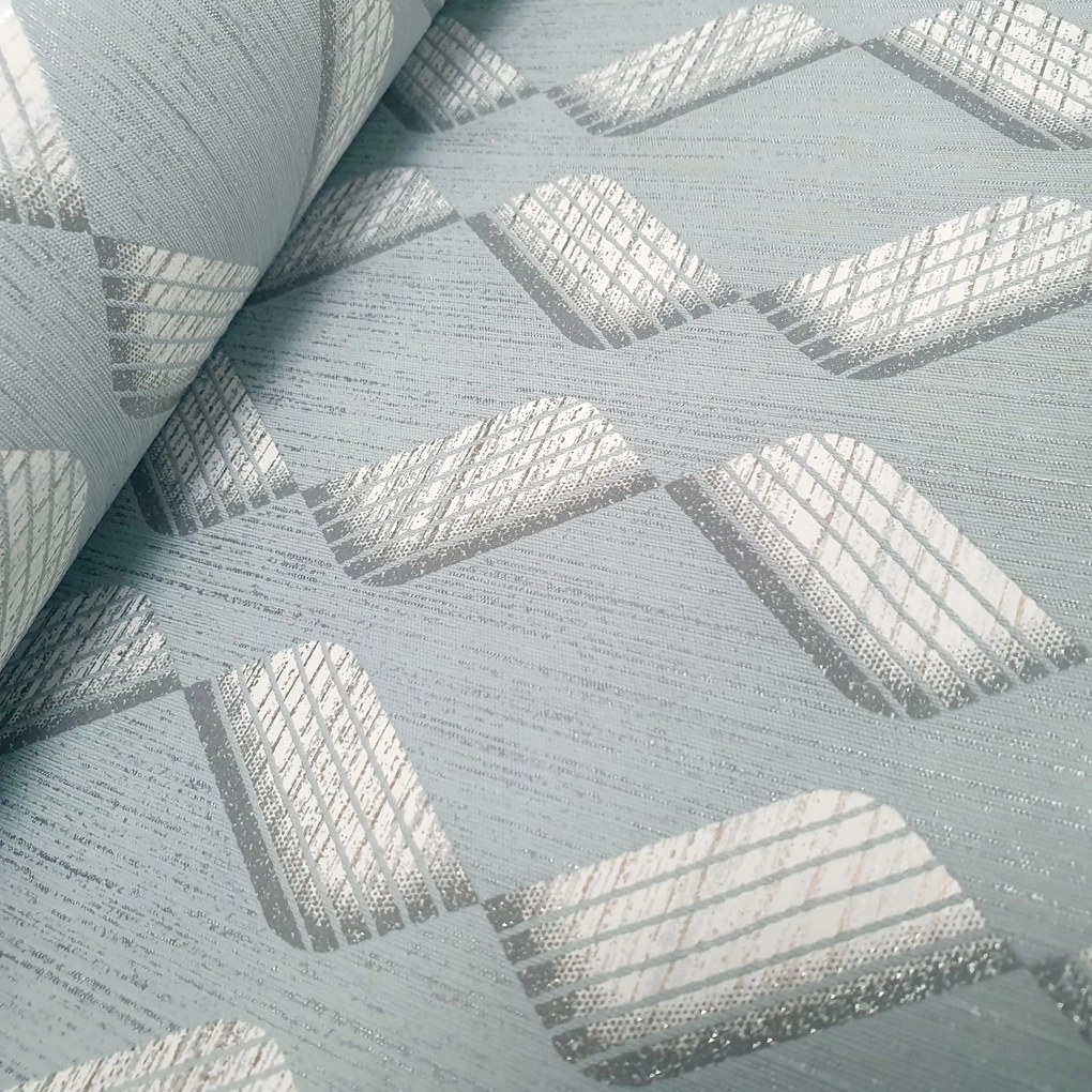 Vinyl tapéta flizelin mosható fal tekercsben 3D geometriai minta