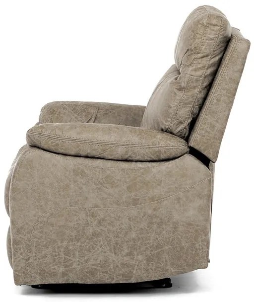 Relax fotel vezeték nélküli elektromos vezérléssel, bézs vintage szövettel. TV-4094 LAN3