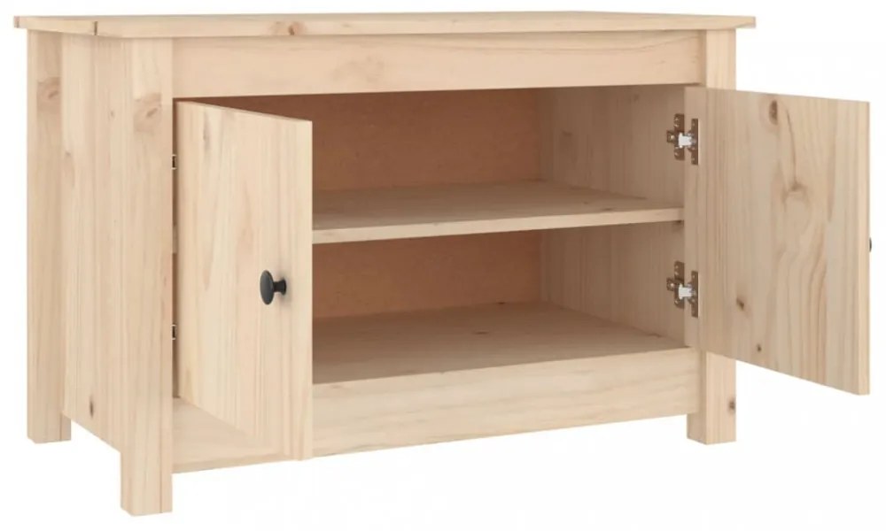 vidaXL tömör fenyőfa cipősszekrény 70 x 38 x 45,5 cm