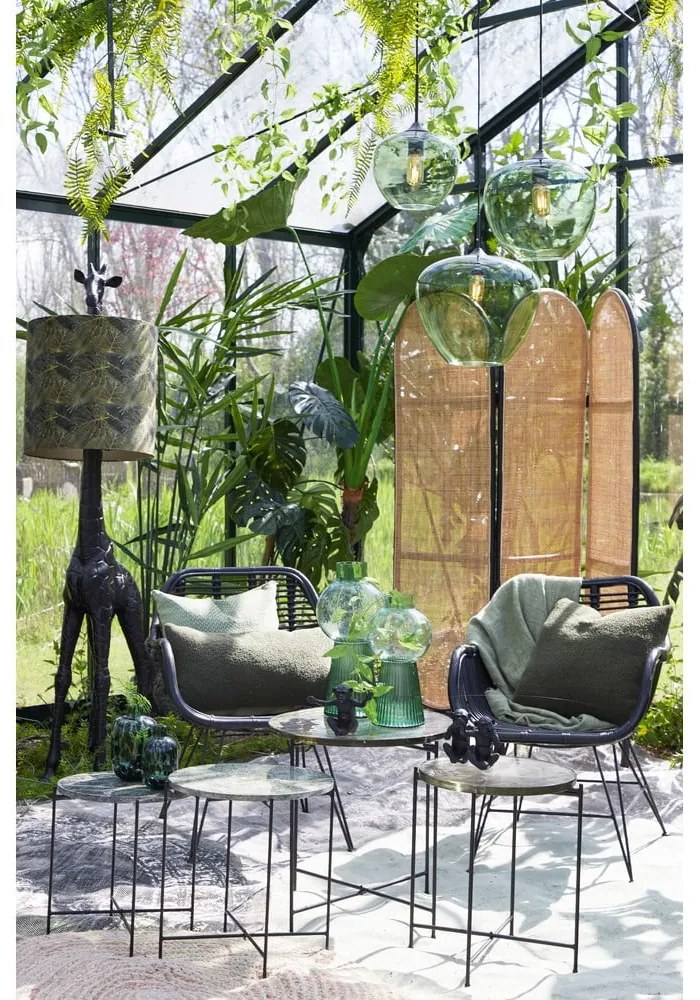 Zöld mennyezeti lámpa üveg búrával ø 30 cm Mayson – Light & Living