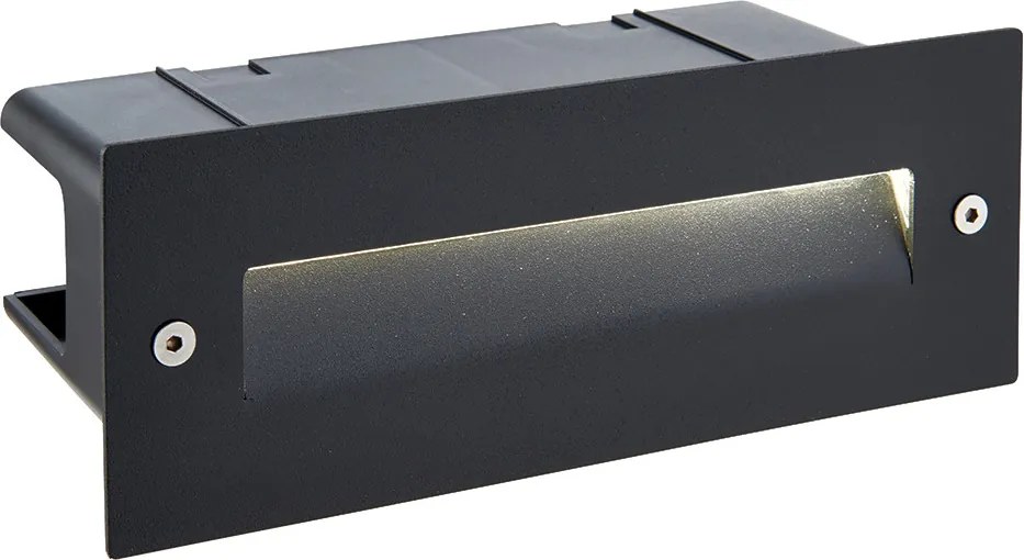 ENDON 78644 SEINA Kültéri Falba Építhető Lámpa Fekete LED IP44