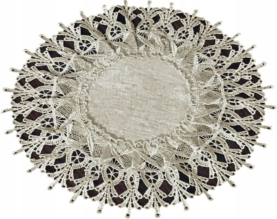 Gipszes Szalvéta 30cm Bézs Dekoratív Asztalra