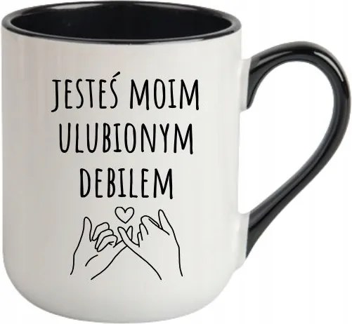 Fehér Bögre Fekete Cofee Vicces Ajándék Te Vagy A Kedvenc Hülyém