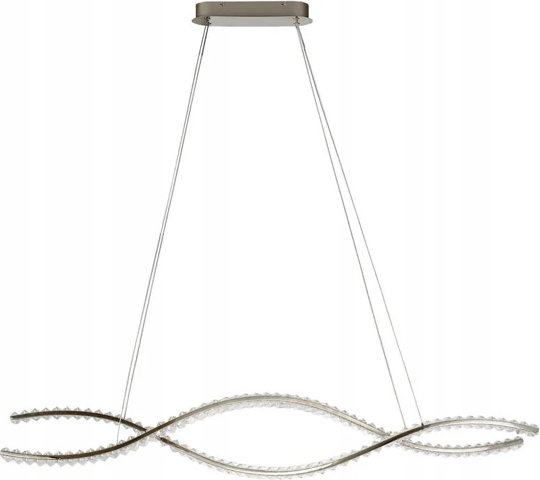 Aranyos bordás kristály lámpa Spark Waves Pendant Led étkezőasztal felett