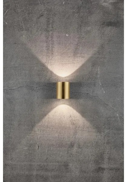 Nordlux - LED kültéri fali lámpa CANTO 2xLED/6W/230V IP44 sárgaréz