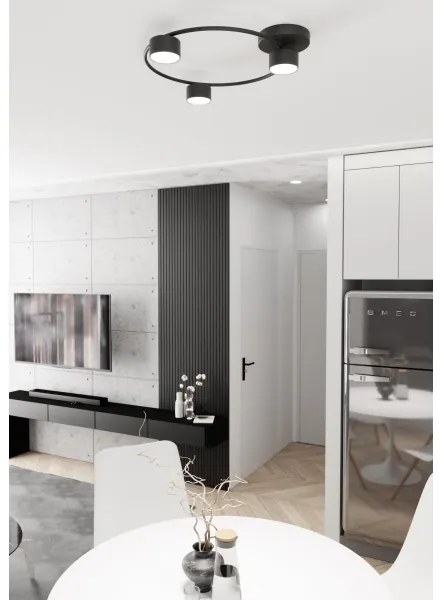 Mennyezeti lámpa LUCIO 3xGX53/12W/230V fekete