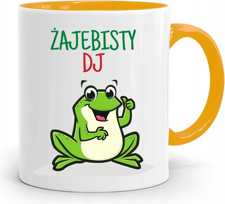 Dja Zene Bögre Sárga Békás Dj Ajándék fényképes nyomtatással