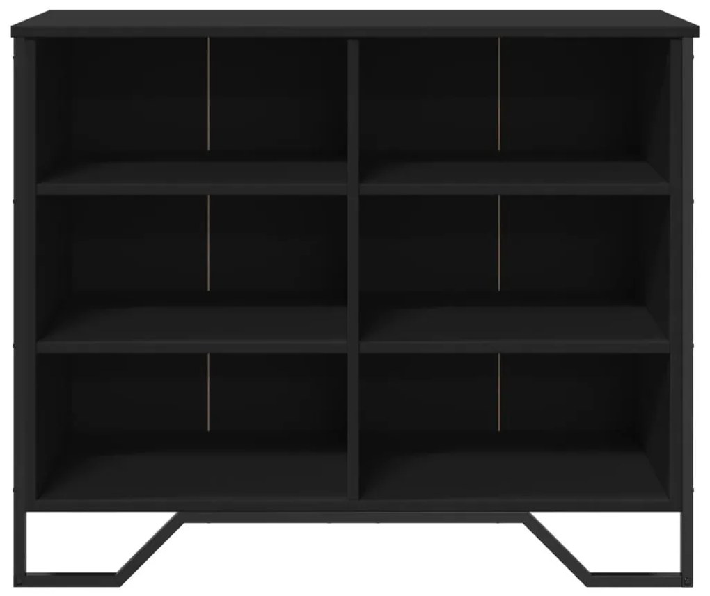 fekete szerelt fa tálalószekrény 91 x 35,5 x 74,5 cm
