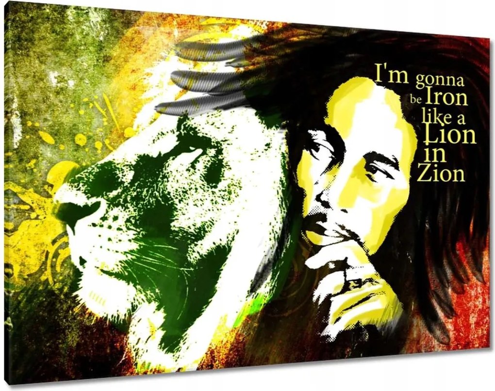 Vászonkép 100x70 Bob Marley Lion in Zion