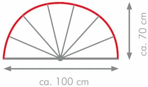 RIDDER 58200 Ombrella összecsukható zuhanykabin100 x 70 cm, átlátszó