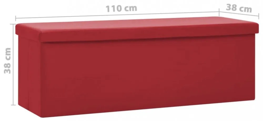 bordó összecsukható PVC tárolópad