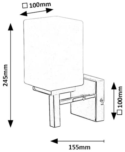 Rabalux 71061 - Fürdőszobai fali lámpa ZENKAI 1xE14/10W/230V IP44 fekete