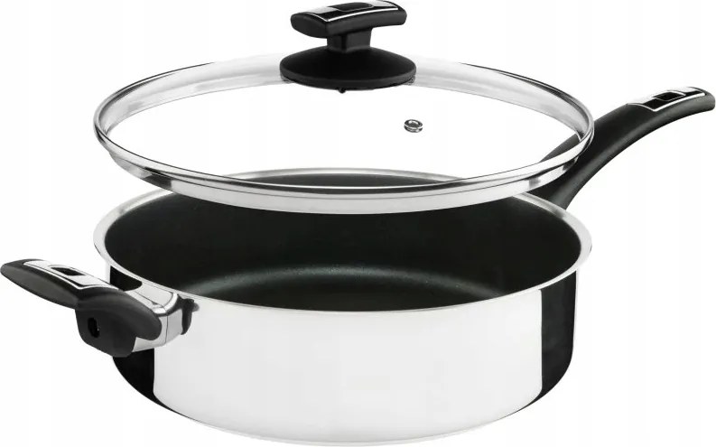 Kolimax Flonax Standard serpenyő 26 cm fogantyúval és fogantyúval, üvegfedővel,